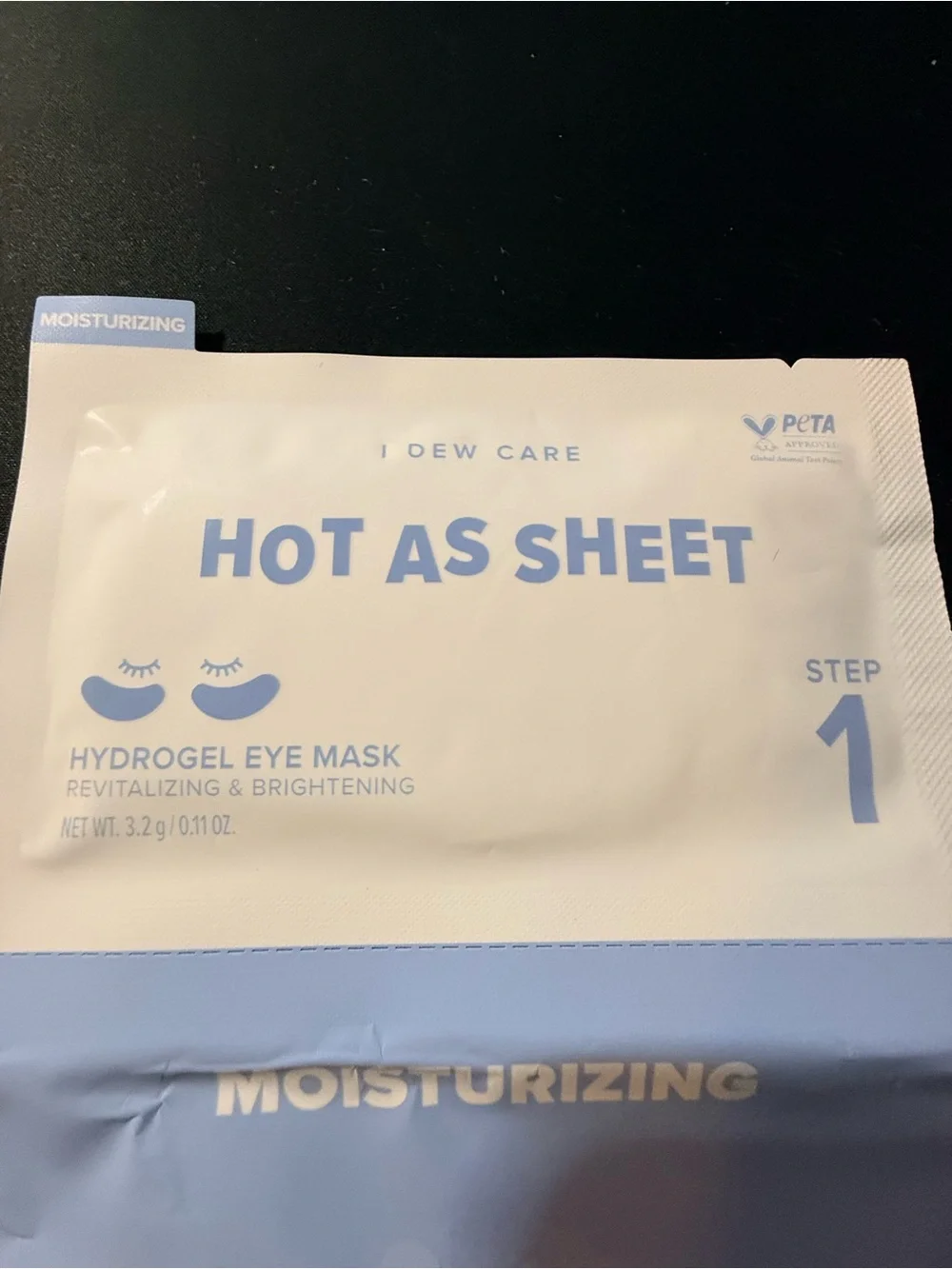 I Dew Care Hot As Sheet Set includes eye and face mask and cosmetics bag